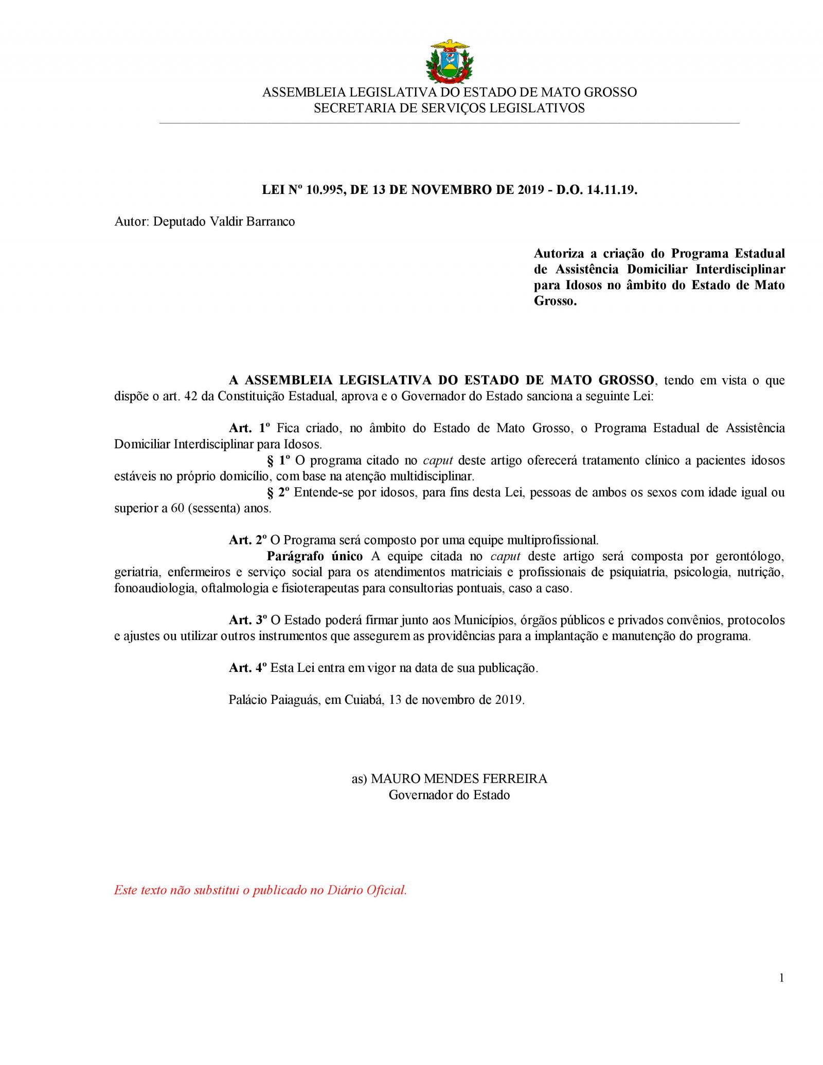 Lei determina atendimento médico domiciliar para idosos em todo o estado